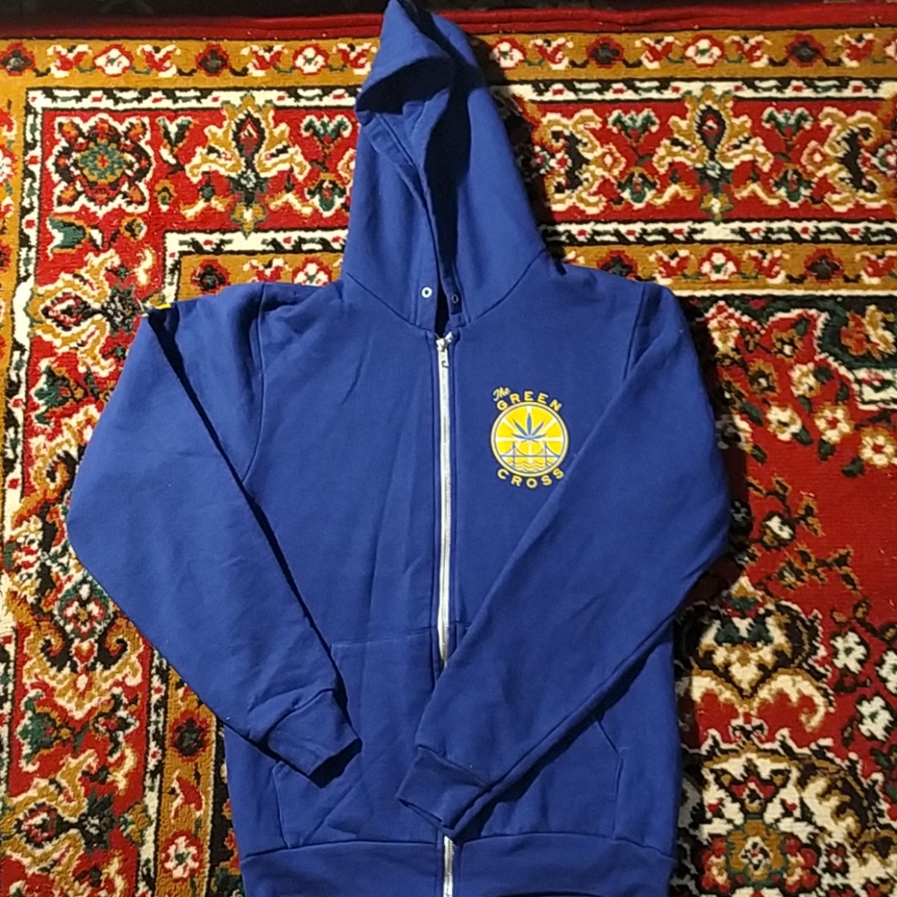 Men's Hoodie American Apparel F497 Small Blue
